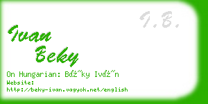 ivan beky business card